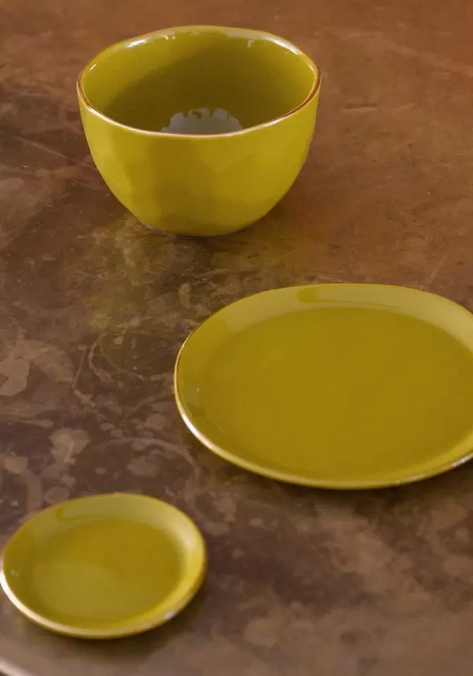 Blush Sélection Décoration Assiette Good Morning Amber Green Moyen Modèle Store