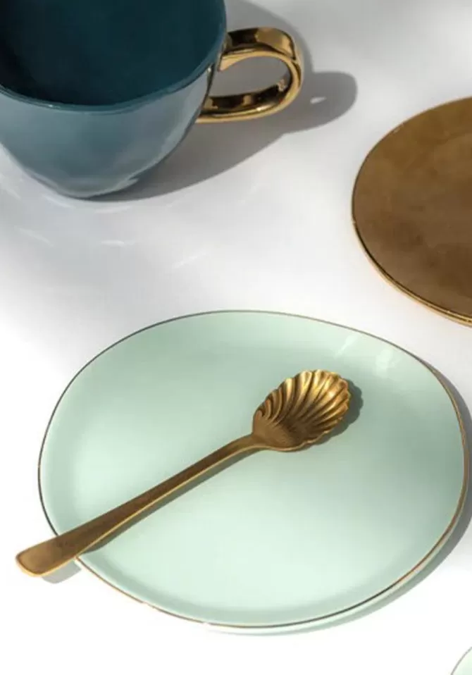 Blush Sélection Décoration Assiette Good Morning Céladon Moyen Modèle Flash Sale