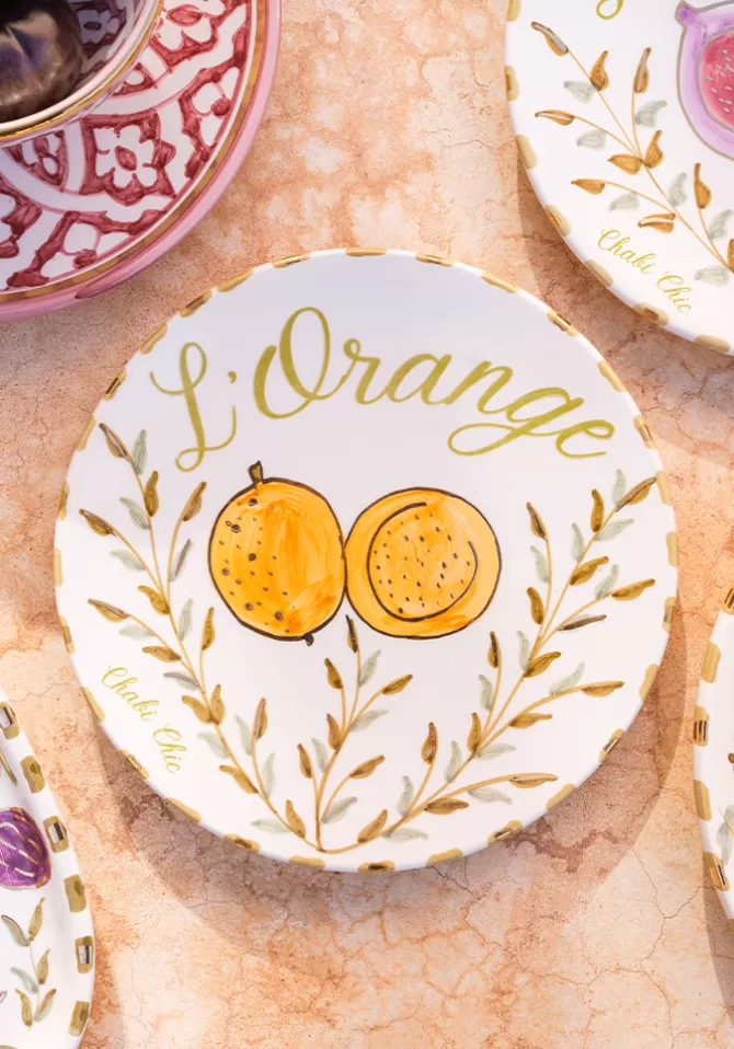 Chabi Chic Assiette Moyenne L'Orange New