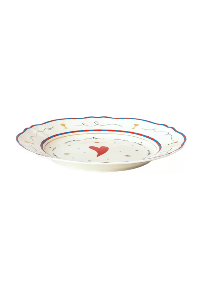 Bitossi Ceramiche Assiette Plate Heart Hot