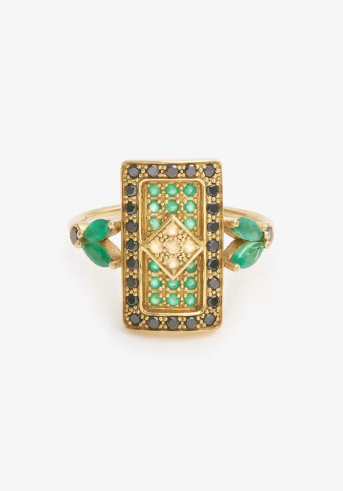 Sophie D Agon Bague Ava 1 Verte Store
