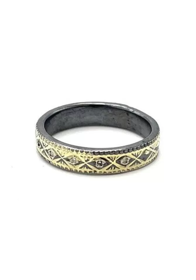 Rusty Thought Bague Bandeau 7 Diamants Outlet