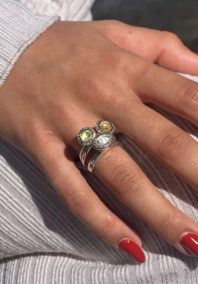 Rosa Maria Bague Belquis Quartz Lemon Cheap