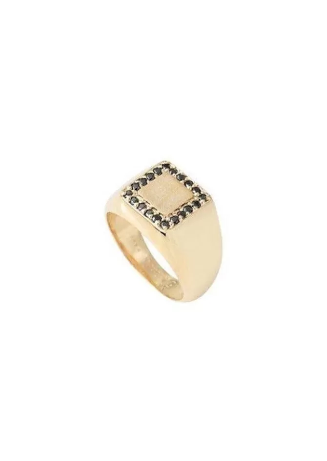 Louise Hendricks Bague Chevalière Polyrodos Noir Sale