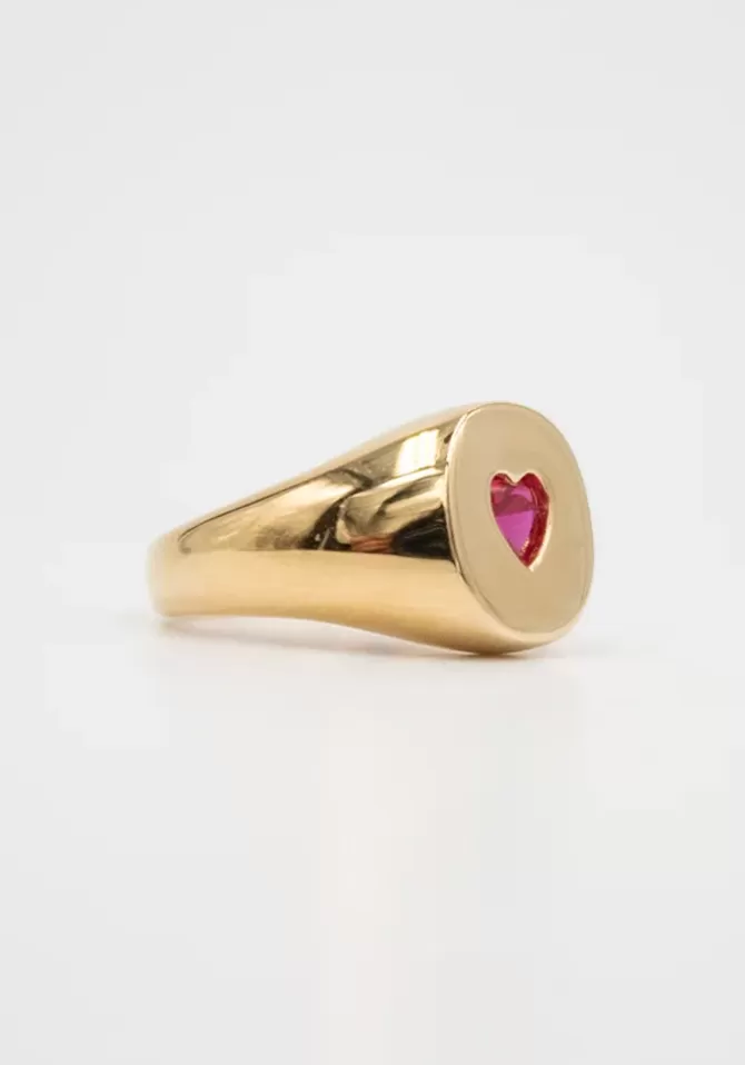 Sigal Bague Coeur Rose Cheap