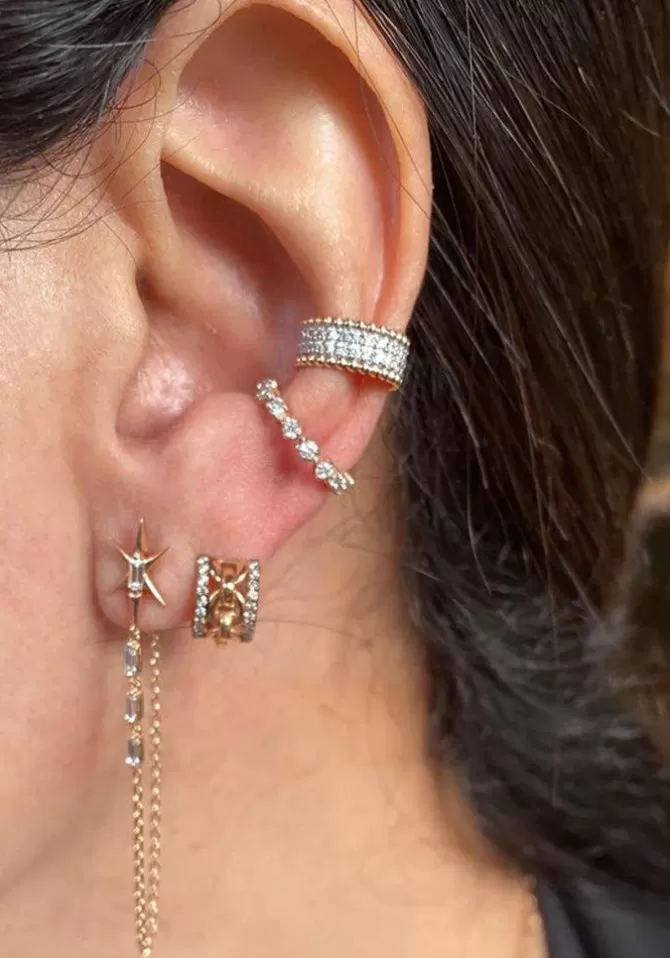 Kismet By Milka Bague D'Oreille Double Rows Celine Cheap