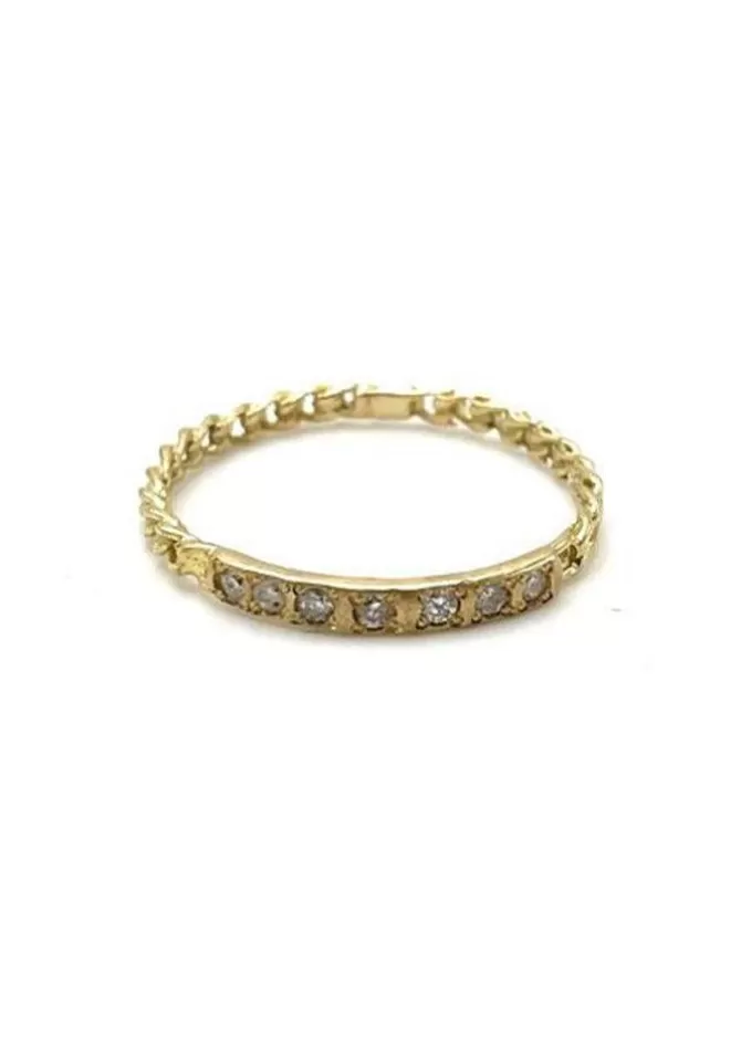 Rusty Thought Bague Effet Chaine 7 Diamants Shop