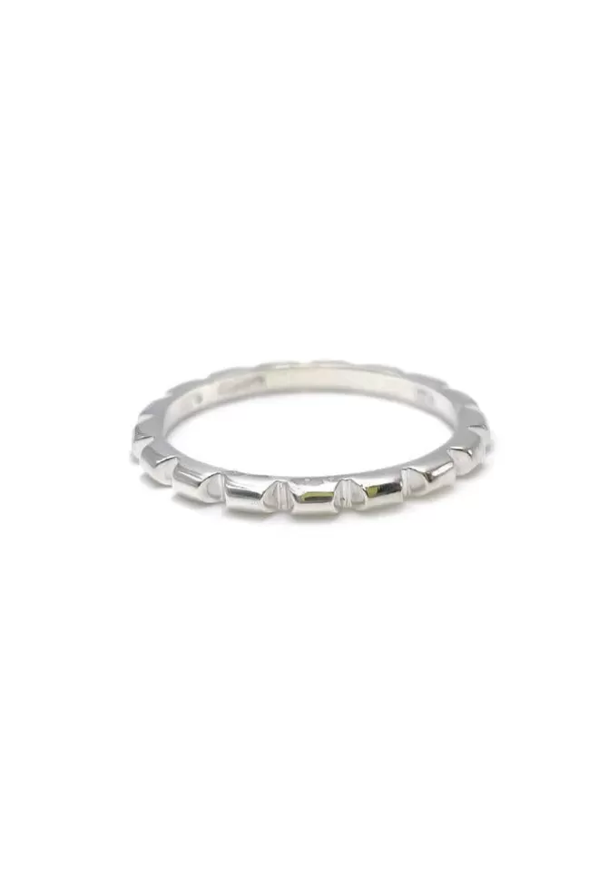 Canyon Bague Fine Crantée Argent Sale
