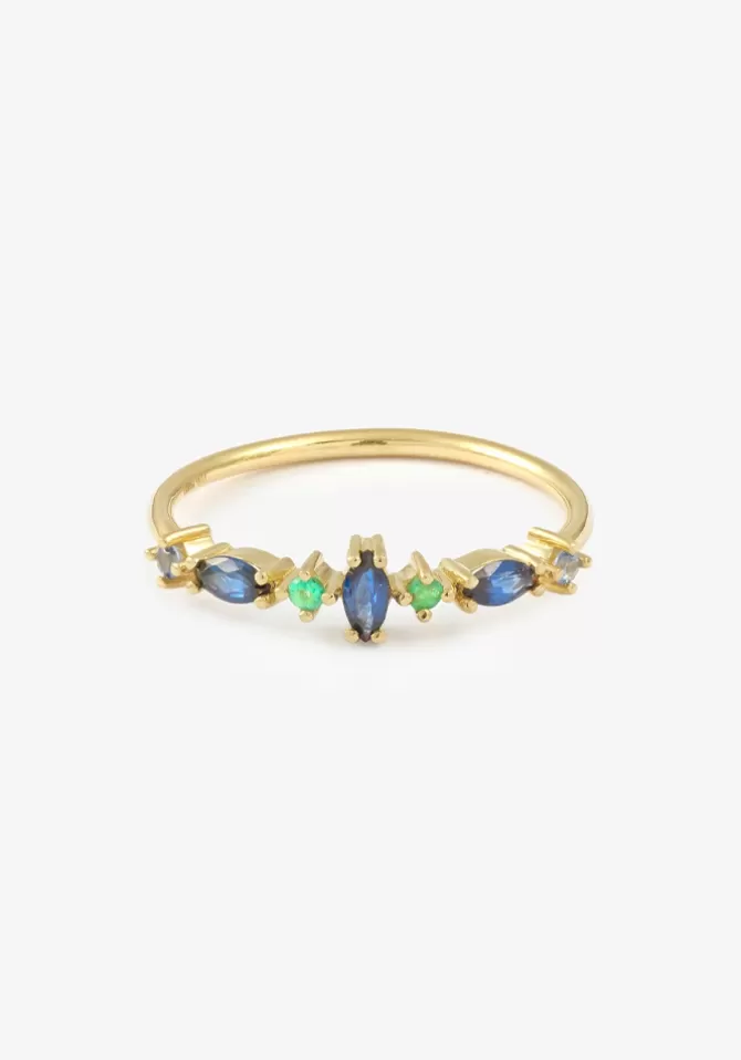 Sophie D Agon Bague Gaia 5 Bleue Fashion