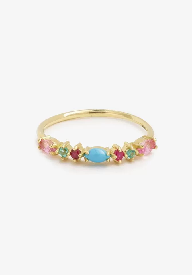 Sophie D Agon Bague Gaia 3 Turquoise Outlet