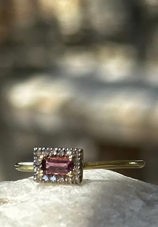 Vic et Max Bague Gina Tourmaline Vert Sale
