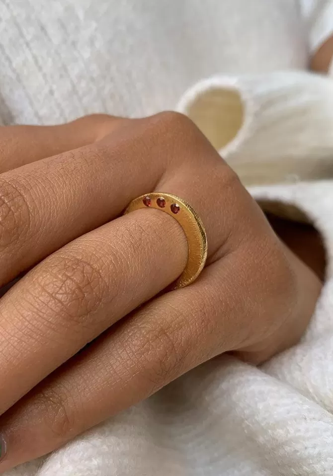 Vadi Jewels Bague Gouttes Grenat Outlet