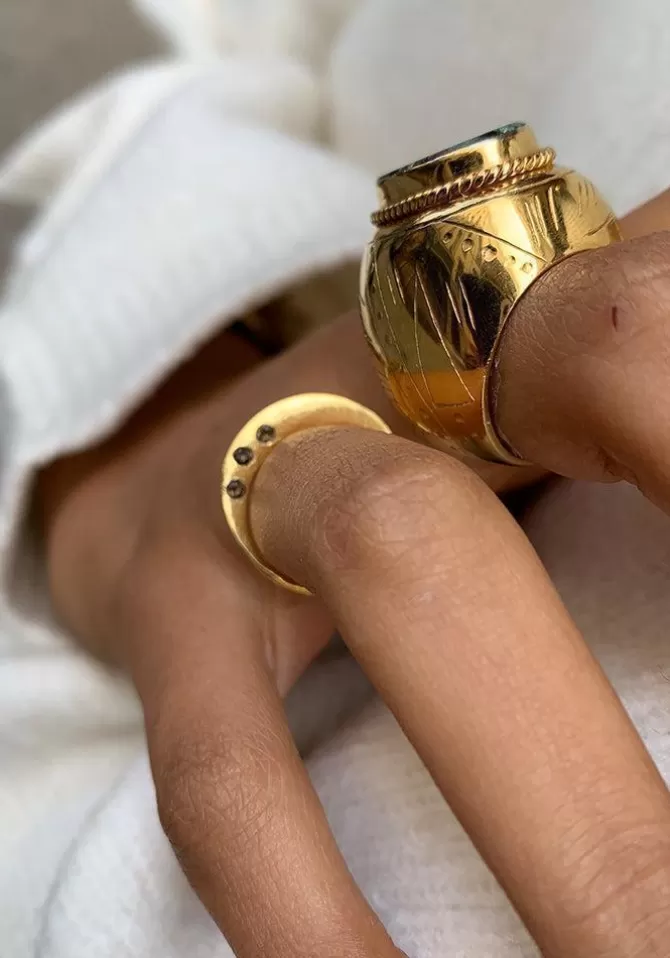 Vadi Jewels Bague Gouttes Quartz Fumé Cheap