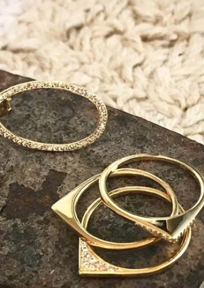Louise Hendricks Bague "Jude" Demi Pavée Best Sale