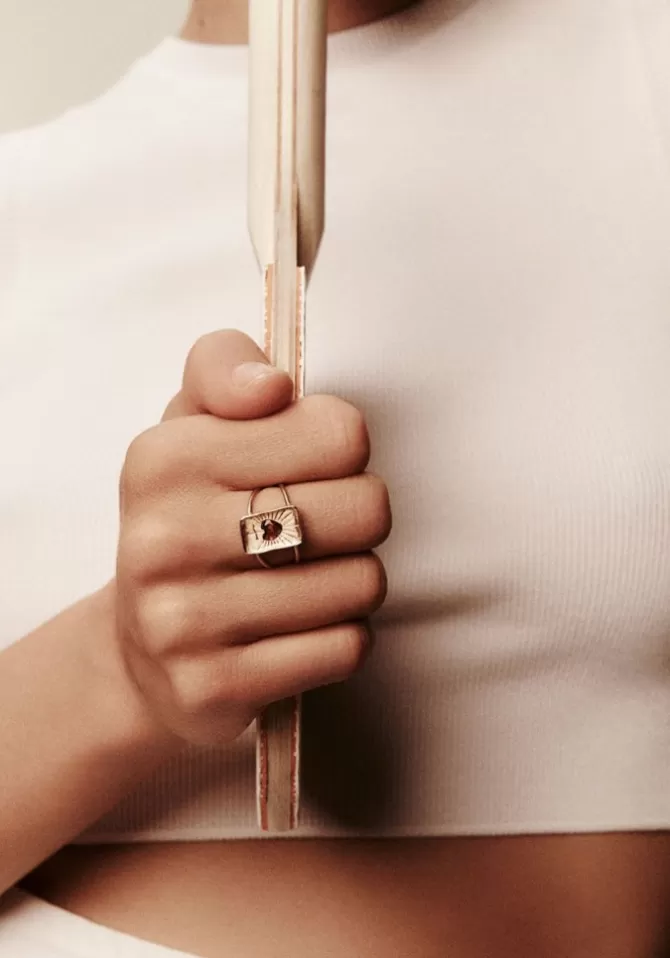 Pascale Monvoisin Bague L'Amour Coeur Grenat Shop