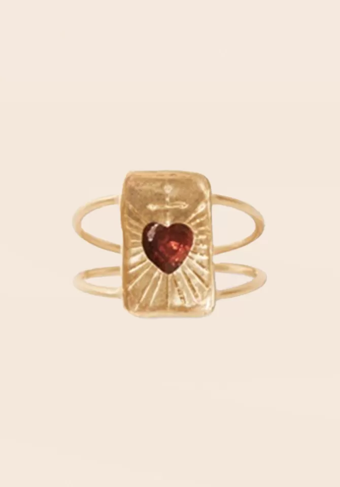 Pascale Monvoisin Bague L'Amour Coeur Grenat Shop