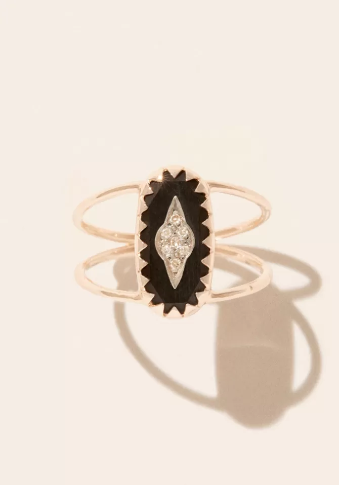 Pascale Monvoisin Bague Mahé Noire Fashion
