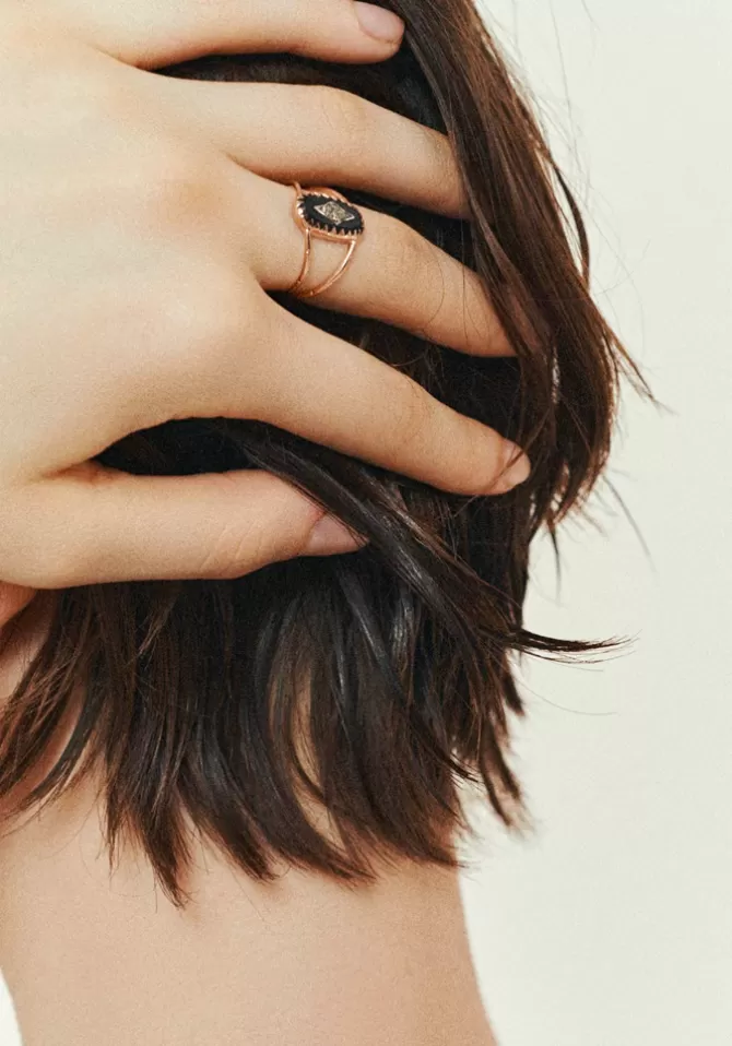 Pascale Monvoisin Bague Mahé Noire Fashion