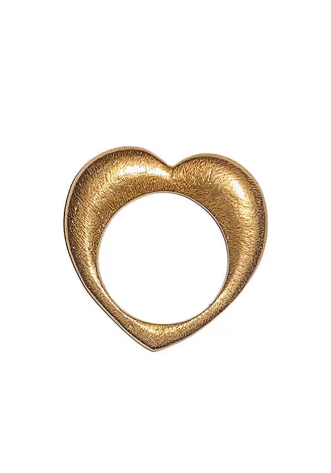 Vadi Jewels Bague Mon Coeur Doré Brossée New
