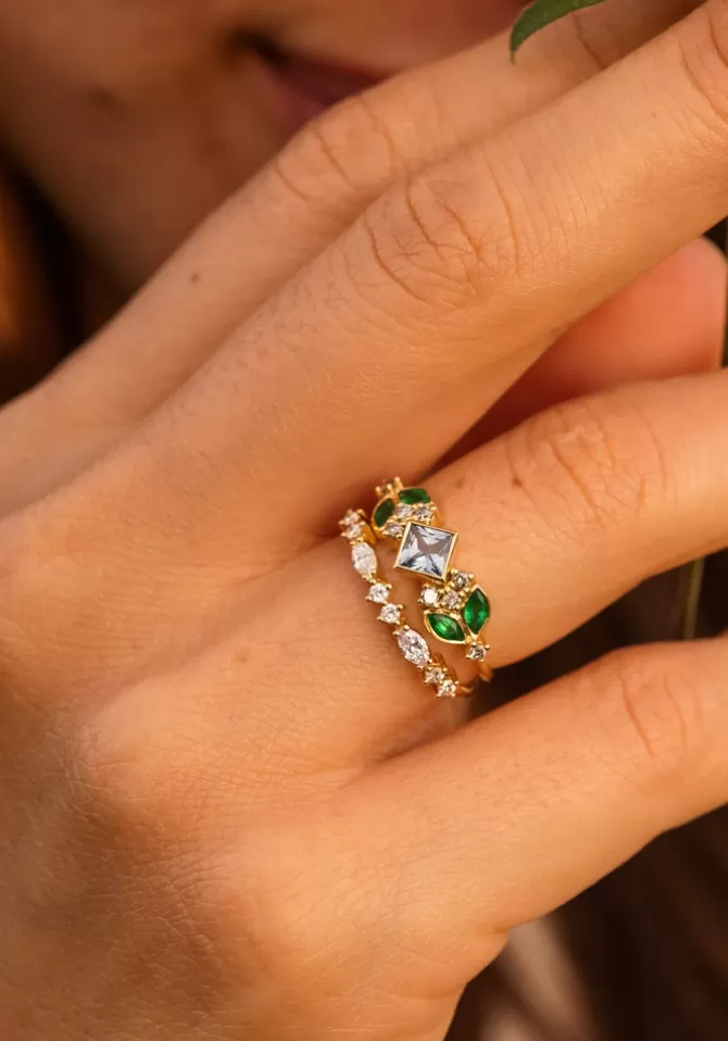 Sophie D Agon Bague Nymphea 3 Bleue New