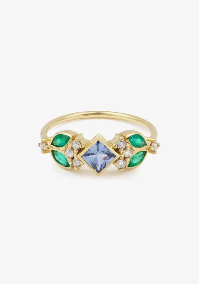 Sophie D Agon Bague Nymphea 3 Bleue New