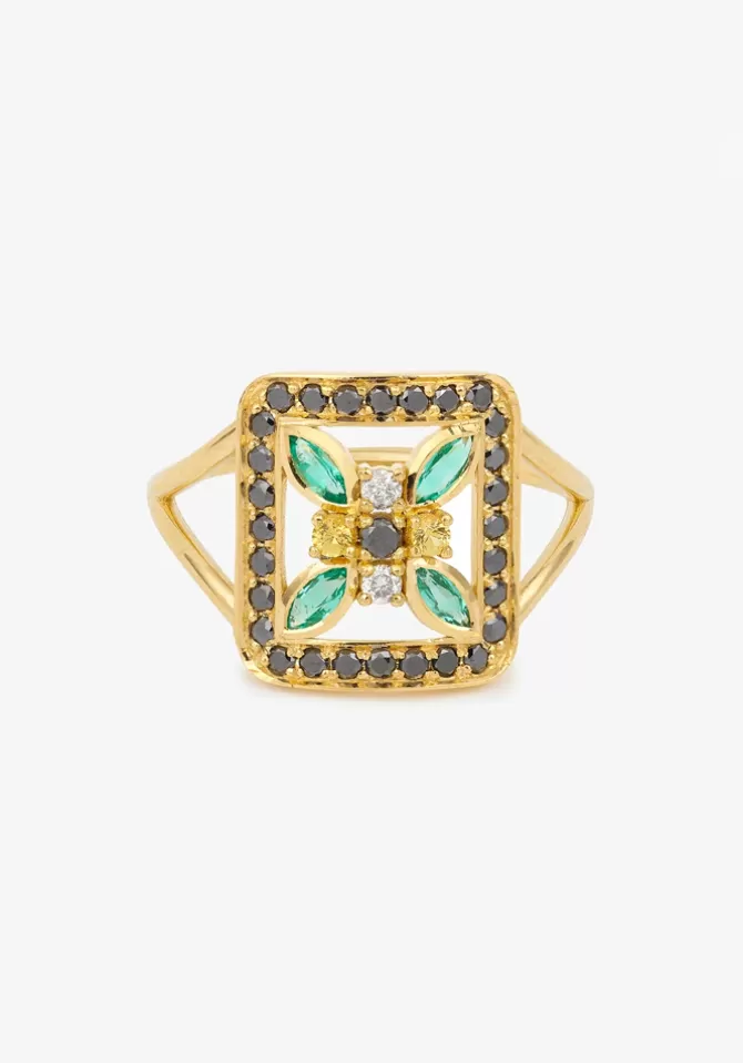 Sophie D Agon Bague Rita 4 Verte Cheap