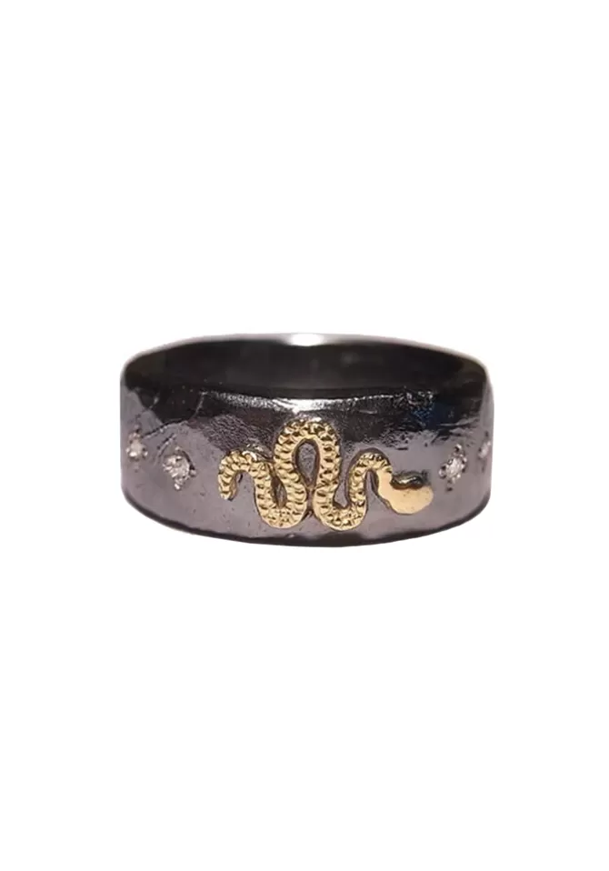 Rusty Thought Bague Serpent Doré Cheap