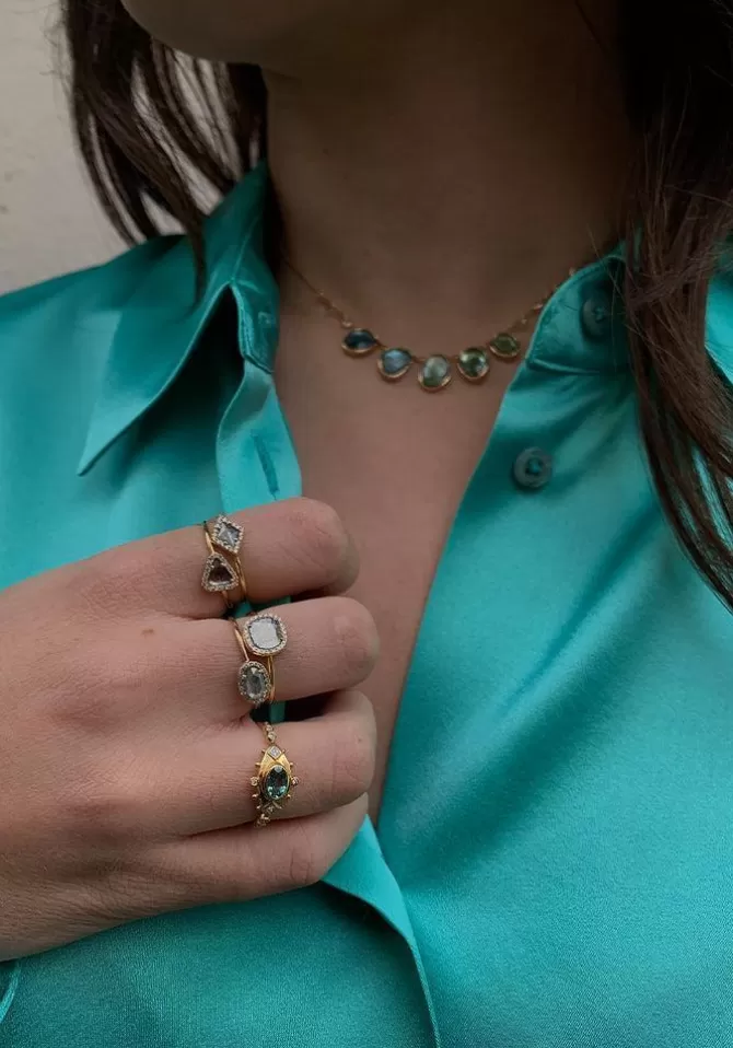 Céline Daoust Bague Triangle Diamant Polki Best Sale