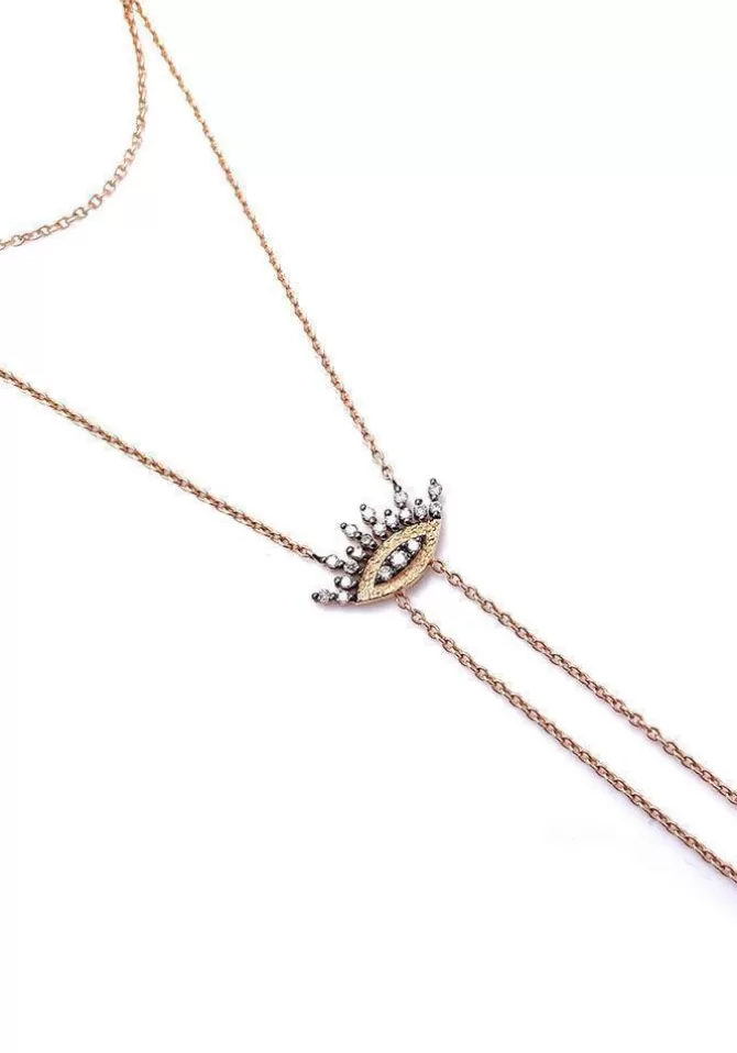 Kismet By Milka Bijou De Main Oeil Or Rose Et Diamant Champagne Discount