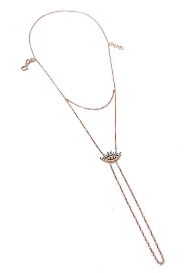 Kismet By Milka Bijou De Main Oeil Or Rose Et Diamant Champagne Discount