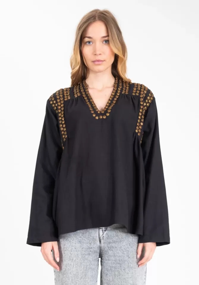 V De Vinster Blouse Bling Noire Shop
