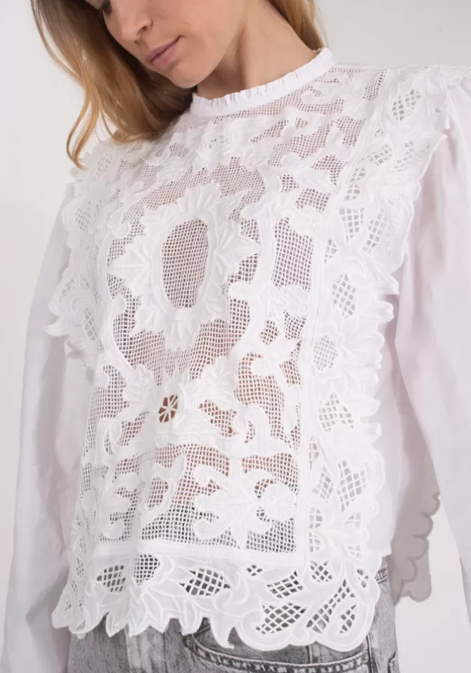 V De Vinster Blouse Heart Blanche Online