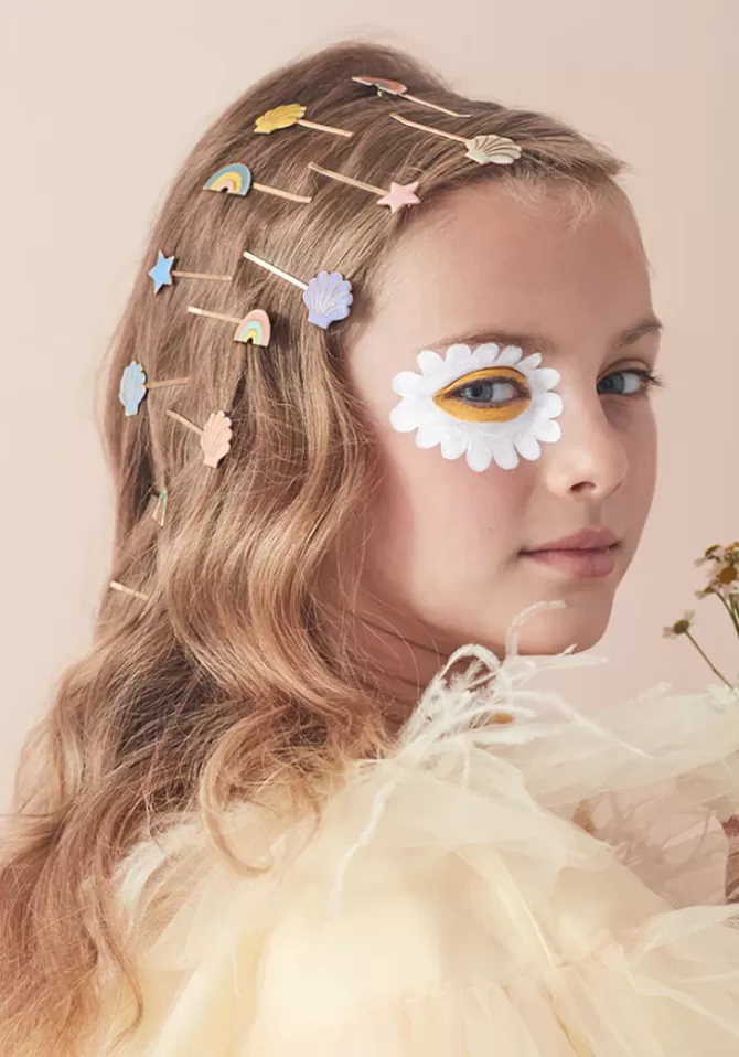Meri Meri Boite De 6 Barrettes À Cheveux Arc En Ciel Pastels Clearance