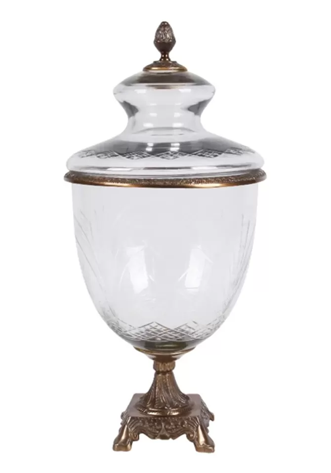 Blush Sélection Décoration Boite/ Vase En Verre Ciselé Online
