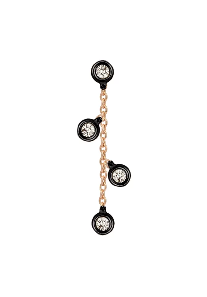 Kismet By Milka Boucle D'Oreille 4 Solitaires Sur Chaine Discount