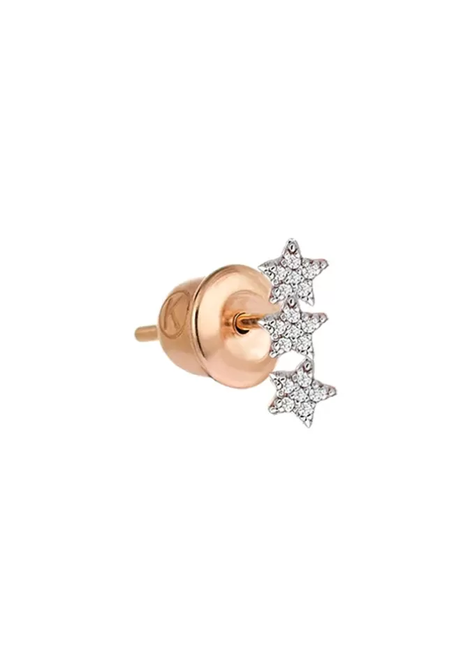 Kismet By Milka Boucle D'Oreille 3 Star Pavé Sale