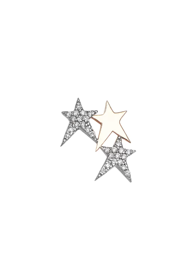 Kismet By Milka Boucle D'Oreille 3 Stars Asymétrique Sale