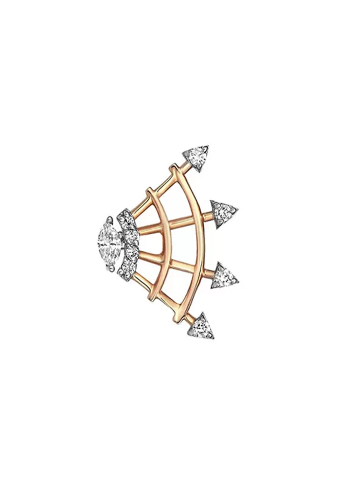 Kismet By Milka Boucle D'Oreille Diamond Rail Shop