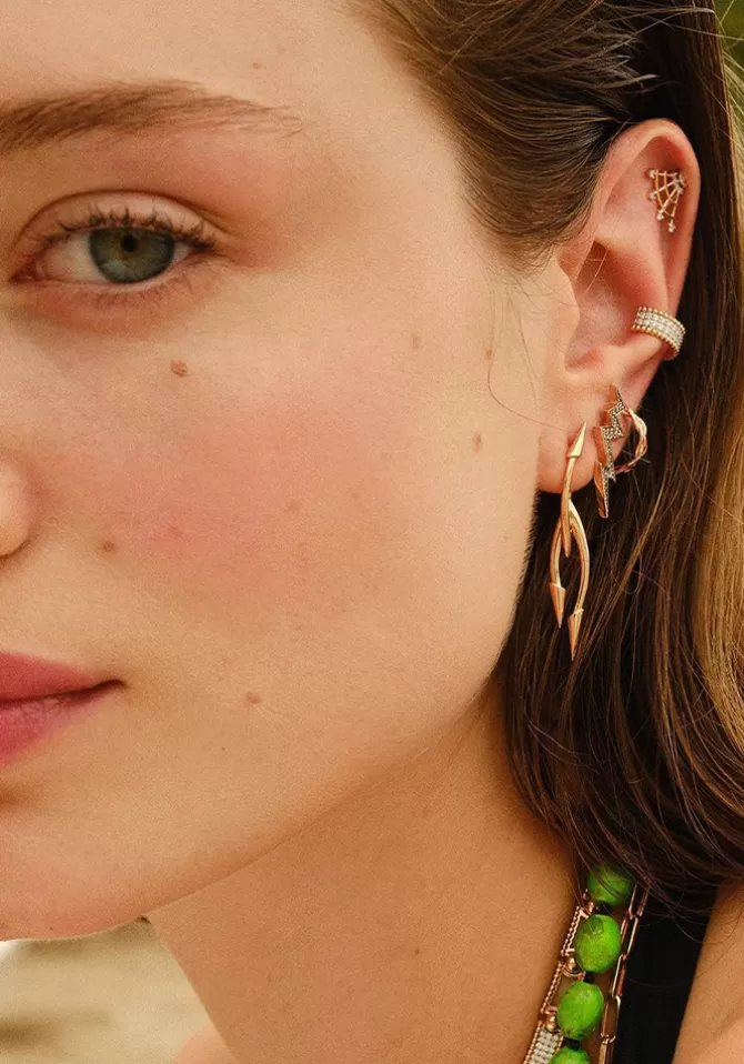 Kismet By Milka Boucle D'Oreille Diamond Rail Shop