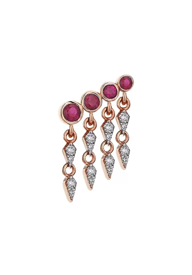 Kismet By Milka Boucle D'Oreille Fiesta Rubis Droite Flash Sale