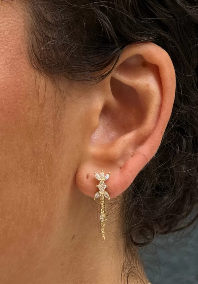 Rose Marie Paris Boucle D'Oreille Fleur Clearance