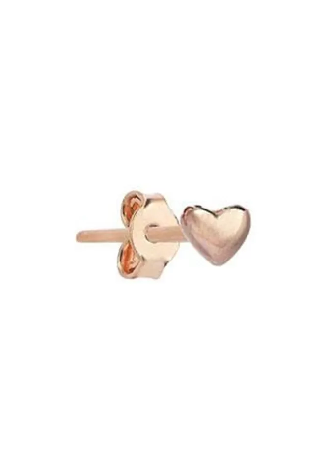Kismet By Milka Boucle D'Oreille Love Mini Heart Or Jaune New