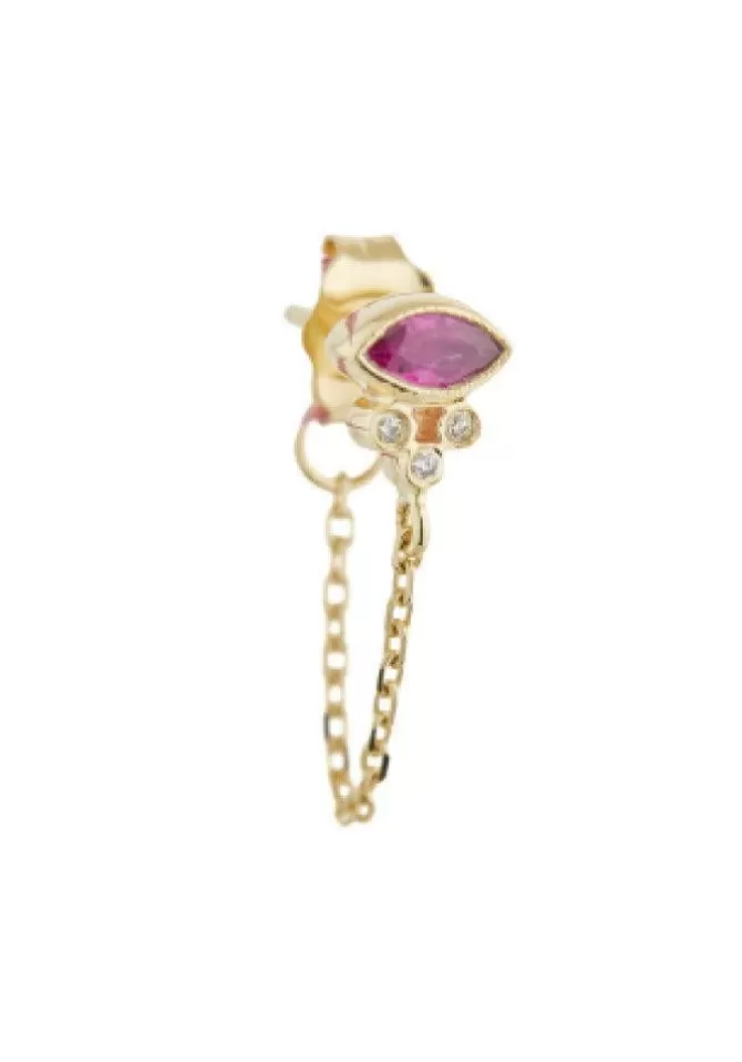 Céline Daoust Boucle D’Oreille Marquise Rubis Online