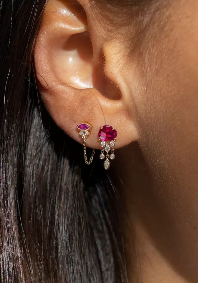 Céline Daoust Boucle D’Oreille Marquise Rubis Online