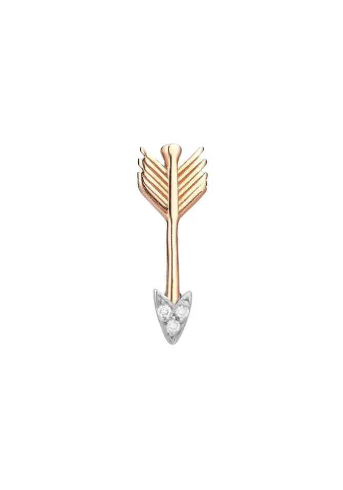 Kismet By Milka Boucle D'Oreille Midi Arrow 3 Diamants Blancs Flash Sale