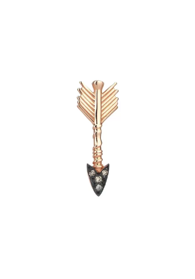 Kismet By Milka Boucle D'Oreille Midi Arrow Diamants Champagne Fashion