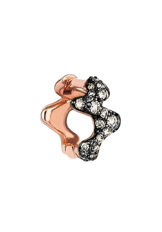 Kismet By Milka Boucle D'Oreille Moss Diamants Champagne Best Sale