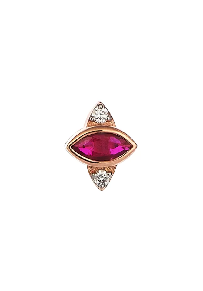 Kismet By Milka Boucle D'Oreille Mystique Rubis Cheap