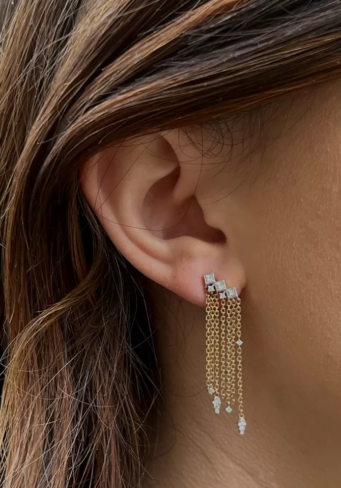 Kismet By Milka Boucle D'Oreille Night Air Drop Or Rose Clearance