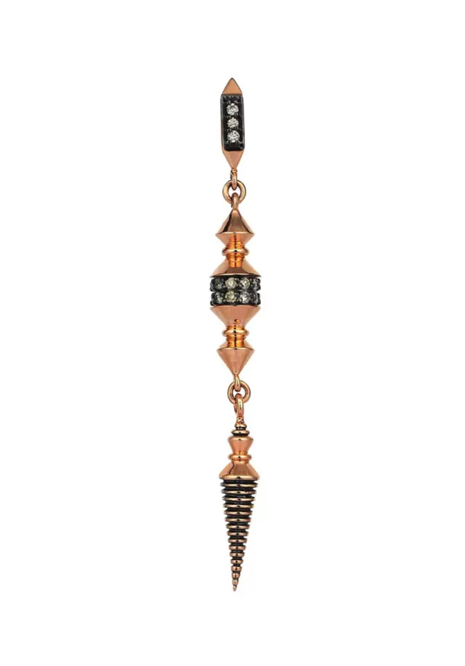 Kismet By Milka Boucle D'Oreille Ornamet Drop Diamants Champagne Shop